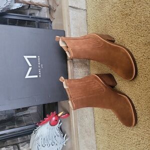 Marc Fisher Brown Ankle Boots